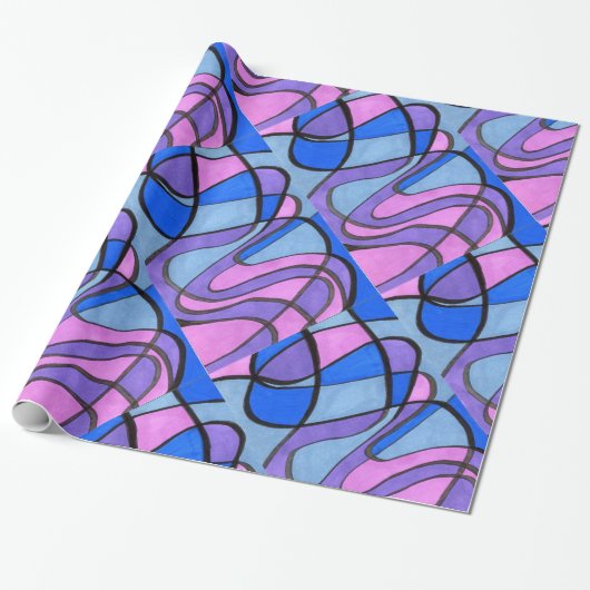 'Kool morning' Abstract ontwerppapier Cadeaupapier (Uitgerold)
