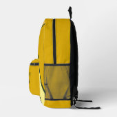 Kool Mosterd en Houtskool Geometrisch Monogram Bedrukte Rugzak (Rechts)