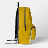 Kool Mosterd en Houtskool Geometrisch Monogram Bedrukte Rugzak (Links)