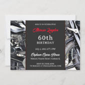 Kool Motorcycle Birthday Invitation Kaart (Achterkant)