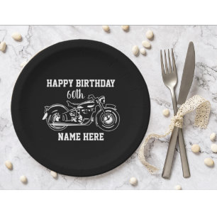 Kool Motorcycle Birthday Name Age Mannen Papieren Bordje