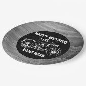 Kool Motorcycle Birthday Name Age Mannen Papieren Bordje (Gekanteld)
