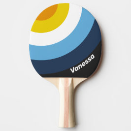 Kool Nachtval Cirkel Streep met Naam Tafeltennisbatje