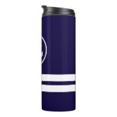 Kool Nautical Anchor en White Stripe Pattern Thermosbeker (Geroteerd rechts)