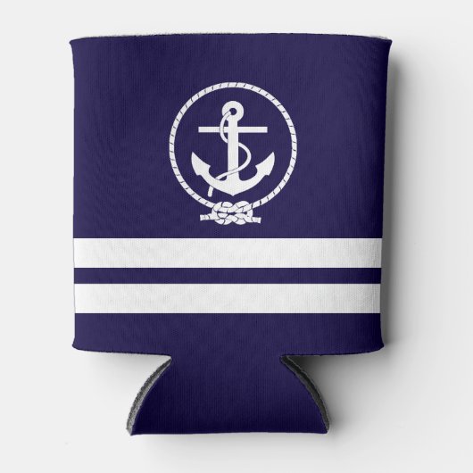 Kool Nautical Anchor Patroon Blikjeskoeler (Voorkant)