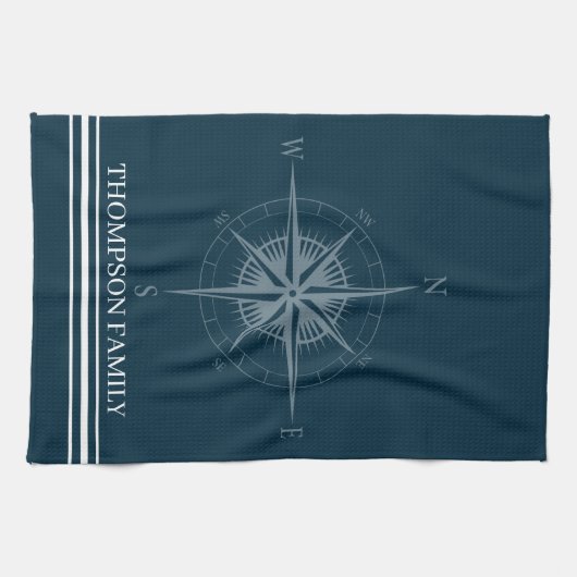Kool Nautical Compass - Aangepast Theedoek (Horizontaal)