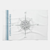 Kool Nautical Compass, persoonlijk Theedoek (Horizontaal)