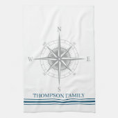 Kool Nautical Compass, persoonlijk Theedoek (Verticaal)