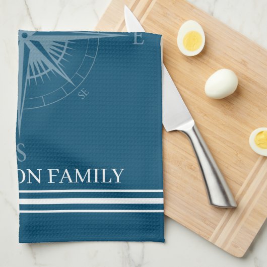 Kool Nautical Compass, persoonlijk Theedoek (Quarter Fold)