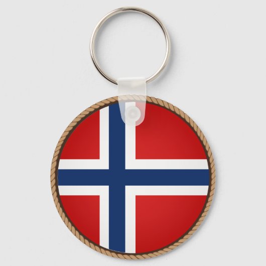 Kool Noorwegen Vlag Sleutelhanger (Voorkant)