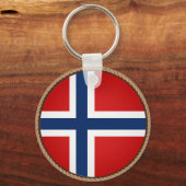 Kool Noorwegen Vlag Sleutelhanger (Voorkant)