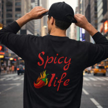Kool ontwerp met chili-vlam 'Bold Spicy Life'