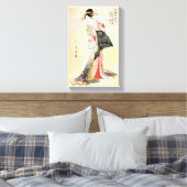 Kool-oosterse japanse klassieke geisha lady art. canvas afdruk (Insitu (Slaapkamer))