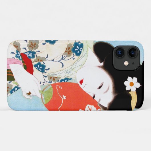 Kool-oosterse japanse klassieke geisha lady art. Case-Mate iPhone case (Achterkant (horizontaal))
