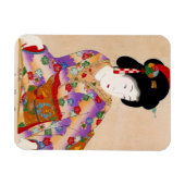 Kool-oosterse japanse klassieke geisha lady art. magneet (Horizontaal)
