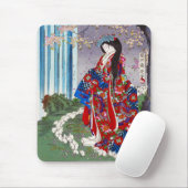 Kool-oosterse japanse klassieke geisha lady art. muismat (Met muis)