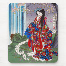 Kool-oosterse japanse klassieke geisha lady art.