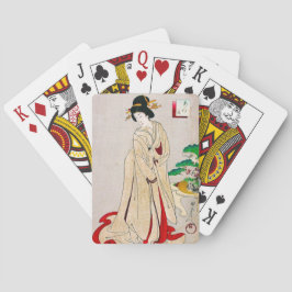 Kool-oosterse japanse klassieke geisha lady art. pokerkaarten
