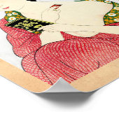 Kool-oosterse japanse klassieke geisha lady art. poster (Hoek)