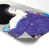 Kool-oosterse japanse klassieke geisha lady art. poster (Hoek)