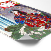 Kool-oosterse japanse klassieke geisha lady art. poster (Hoek)