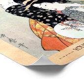 Kool-oosterse japanse klassieke geisha lady art. poster (Hoek)