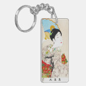 Kool-oosterse japanse klassieke geisha lady art. sleutelhanger (Voorkant Links)
