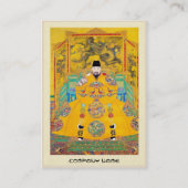 Kool-oosterse klassieke chinese houtsnippers visitekaartje (Achterkant)