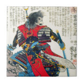 Kool-oosterse klassieke japanse samurai-krijger tegeltje (Voorkant)