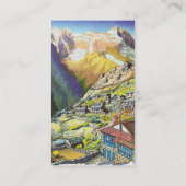 Kool-oosterse Namche Bazar Nepal bergpas Visitekaartje (Achterkant)