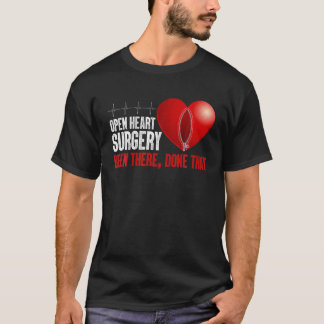 Kool Open Heart Surgery Art Mannen Hartaanval T-shirt