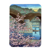 Kool-orientale japanese Hasui kawase brug Magneet (Verticaal)