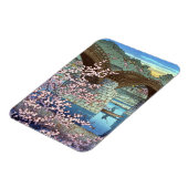 Kool-orientale japanese Hasui kawase brug Magneet (Linkerzijde)