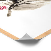 Kool-orthochinese klassieke waterverf bloemen poster (Hoek)