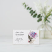 Kool-orthochinese klassieke waterverf bloemen visitekaartje (Staand voorkant)