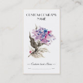 Kool-orthochinese klassieke waterverf bloemen visitekaartje (Achterkant)