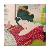 Kool-orthoestyse japanese geisha-dameskunstwerk tegeltje (Voorkant)