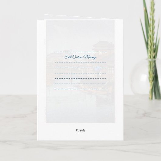 Kool orthojapans regenachtige dag in Kawase Kaart (Achterkant)