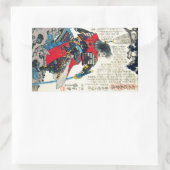 Kool-orthostatische japanese samurai-krijger rechthoekige sticker (Tas)