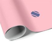 Kool Pastel Pink Retro Tennis Racquets Patroon Cadeaupapier (Rol Hoek)