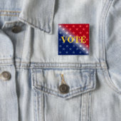 Kool Patriottische STEMMING Aangepaste pinback ste Vierkante Button 5,1 Cm (In situ)