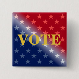 Kool Patriottische STEMMING Aangepaste pinback ste Vierkante Button 5,1 Cm