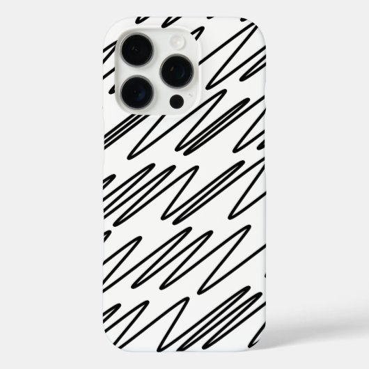Kool Patroonontwerp in zwart-wit Case-Mate iPhone Case (Achterkant)