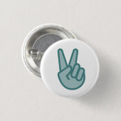 Kool Peace Sign Hand Emoji Ronde Button 3,2 Cm (Voorkant /achterkant)