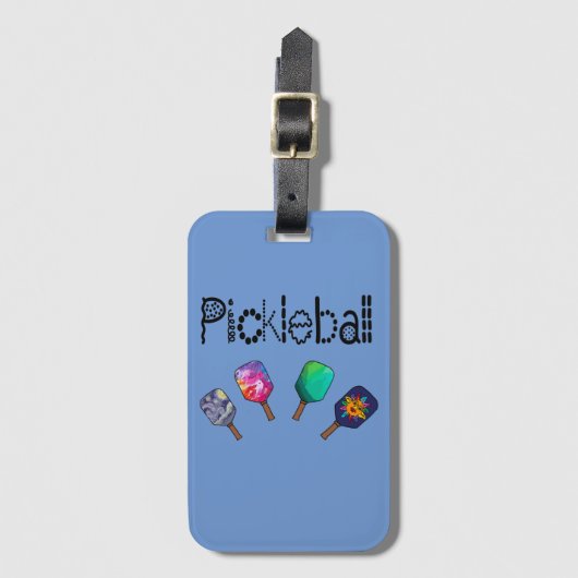Kool Pickleball en Paddles Sports Art Bagagelabel (Voorkant (verticaal))