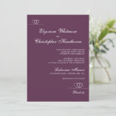 Kool Plum Moderne Chic Mix en Match Trouw Kaart (Staand voorkant)