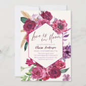 Kool purper magenta liefde staat in bloei Bruids d Kaart (Voorkant)