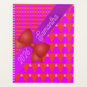 Kool Purper Oranje Moderne Geometrische Planner (Voorkant)