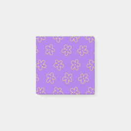 Kool Purper Wispelturige Bloem Patroon Vrouwelijk Post-it® Notes