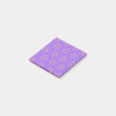 Kool Purper Wispelturige Bloem Patroon Vrouwelijk Post-it® Notes (Schuin)